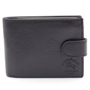 Мъжки портфейл от естествена кожа черен Will Polo с 9 отделения за карти Мъжки портфейл от естествена кожа черен Will Polo с 9 отделения за карти