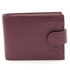 Мъжки портфейл от естествена кожа бордо с много отделения за карти Мъжки портфейл от естествена кожа бордо с много отделения за карти