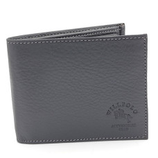 Мъжки портфейл от естествена кожа в сив цвят - Телешка кожа 