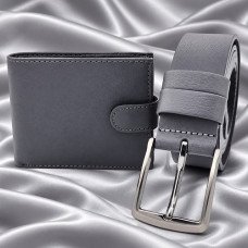 Подарък за мъж – сив комплект колан BOSSKAN и портфейл WILL POLO Подарък за мъж – сив комплект колан BOSSKAN и портфейл WILL POLO
