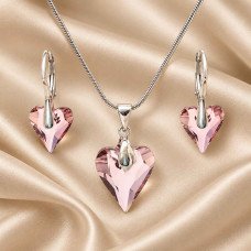 Бижута Сваровски комплект колие и обеци Antique Pink Бижута Сваровски комплект колие и обеци Antique Pink