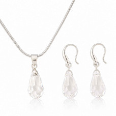Колие и обеци с кристали SWAROVSKI комплект бижута Sparkle Ball Crystal