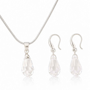 Колие и обеци с кристали SWAROVSKI комплект бижута Sparkle Ball Crystal