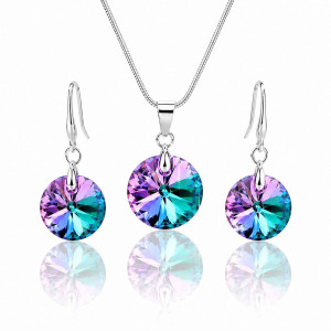 Комплект бижута Swarovski Vitral Light – колие и обеци с цветни кристали Комплект бижута Swarovski Vitral Light – колие и обеци с цветни кристали