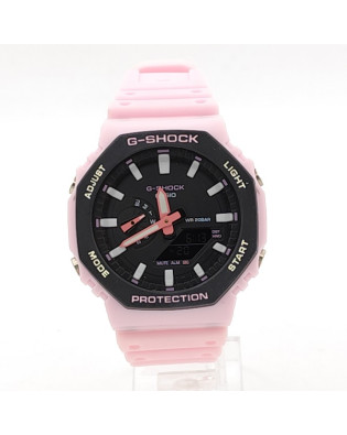 Марков дамски часовник в бебешко розово със силиконова каишка