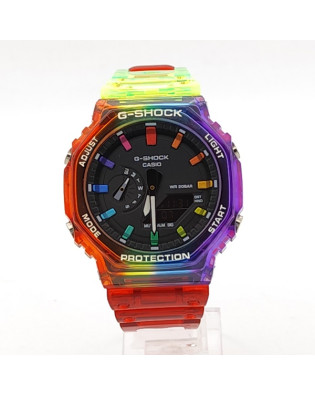 Марков дамски часовник шарен със силиконова каишка