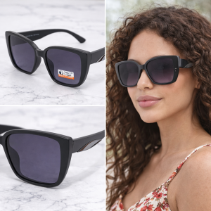 Дамски слънчеви очила котешко око – черни поляризирани очила с UV защита