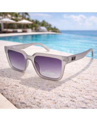 Дамски слънчеви очила квадратни Crystal – големи сиви очила с UV защита