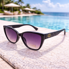 Дамски слънчеви очила котешко око Black Gold – черни с цветни стъкла и UV защита Дамски слънчеви очила котешко око Black Gold – черни с цветни стъкла и UV защита