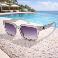 Дамски слънчеви очила квадратни Crystal – големи сиви очила с UV защита