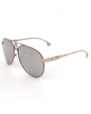 Дамски слънчеви очила авиатор Vintage Gold – златни с огледални стъкла и UV защита Дамски слънчеви очила авиатор Vintage Gold – златни с огледални стъкла и UV защита