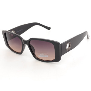 Дамски слънчеви очила квадратни Black Frame – черни с цветни стъкла и UV защита