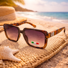 Дамски слънчеви очила квадратни Havana Style – кафяви с цветни стъкла и UV защита Дамски слънчеви очила квадратни Havana Style – кафяви с цветни стъкла и UV защита