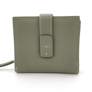 Дамски портфейл малък естествена кожа зелен