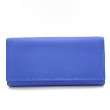 Турско синьо дамско портмоне от естествена кожа с много отделения Турско синьо дамско портмоне от естествена кожа с много отделения