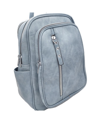 Голяма дамска раница с две отделения светло синя Голяма дамска раница с две отделения светло синя