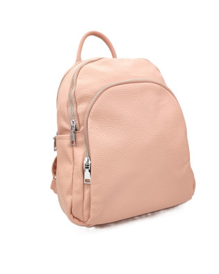 Розова дамска раница с две отделения от еко кожа Розова дамска раница с две отделения от еко кожа