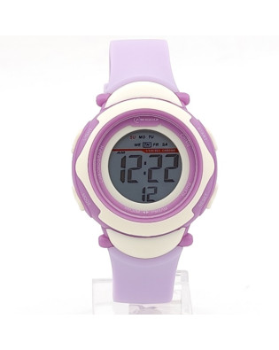 Детски електронен часовник в лилаво с малък корпус