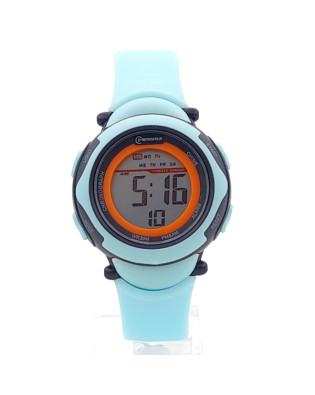 Детски часовник с малък корпус небесно син, електронен