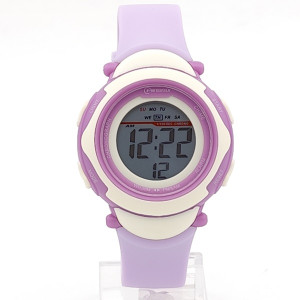 Детски електронен часовник в лилаво с малък корпус