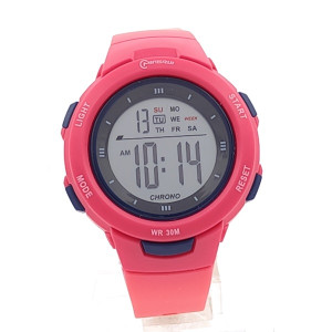 Детски електронен часовник в розово със силиконова каишка, аларма и хронометър Детски електронен часовник в розово със силиконова каишка, аларма и хронометър