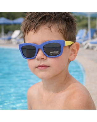 Детски слънчеви очила Polar Eagle с поляризация – релефна синя рамка
