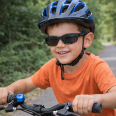 Детски слънчеви очила спортен модел с поляризация – черни