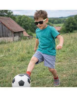 Детски слънчеви очила с поляризация UV 400 – черни с бели дръжки Детски слънчеви очила с поляризация UV 400 – черни с бели дръжки