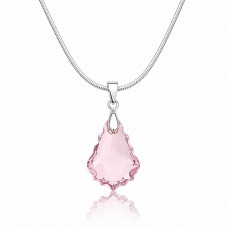 Колие Сваровски BAROQUE Light Amethyst с розов кристал