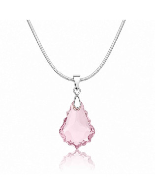 Колие Сваровски BAROQUE Light Amethyst с розов кристал