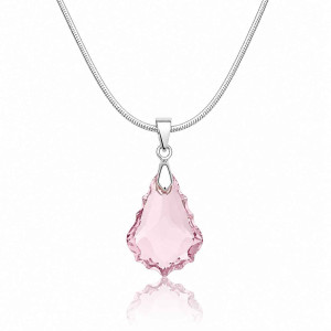 Колие Сваровски BAROQUE Light Amethyst с розов кристал