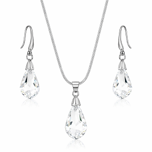 Колие и обеци с кристали SWAROVSKI КОМПЛЕКТ Sparkle Ball Crystal