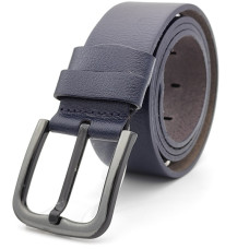 Мъжки колан от естествена кожа тъмно син EUROBELT