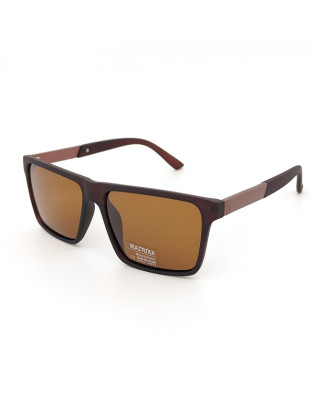 Мъжки слънчеви очила MATRIXX с поляризация и UV400 – кафява правоъгълна рамка