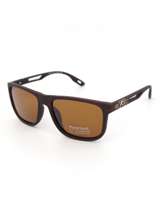Мъжки слънчеви очила с поляризация UV400 – правоъгълни кафяв мат