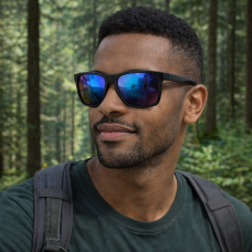 Мъжки слънчеви очила Vinsent с Поляризация UV400 – сини огледални стъкла