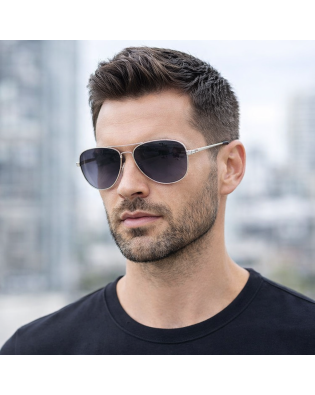 Авиаторски мъжки слънчеви очила MITLUS Polar с поляризация – сребриста рамка