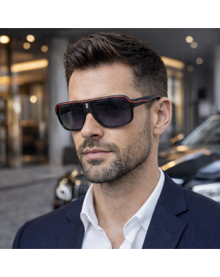Мъжки слънчеви очила карера стил с поляризация UV400 – черен мат