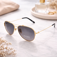 Мъжки слънчеви очила FUTURE Aviator – златна рамка, поляризация