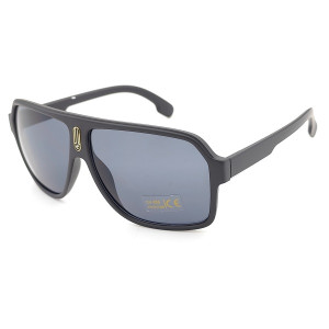 Мъжки слънчеви очила спортен модел UV400 – черен мат със син оттенък