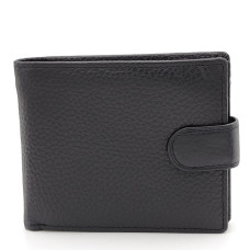 Мъжки портфейл изчистен модел естествена кожа черен Мъжки портфейл изчистен модел естествена кожа черен