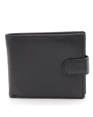 Мъжки портфейл изчистен модел естествена кожа черен Мъжки портфейл изчистен модел естествена кожа черен