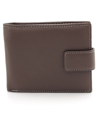 Мъжки портфейл от естествена кожа с магнитно закопчаване кафяв Мъжки портфейл от естествена кожа с магнитно закопчаване кафяв