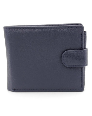 Мъжки портфейл изчистен тъмно син от естествена кожа Мъжки портфейл изчистен тъмно син от естествена кожа