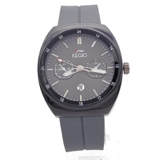 Мъжки часовник със сива силиконова каишка и дата