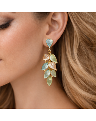 Висящи обеци цветни листа