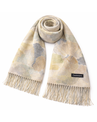 Елегантен дамски шал тънък с ресни