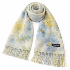 Пролетен дамски шал пъстър с дълги ресни Пролетен дамски шал пъстър с дълги ресни