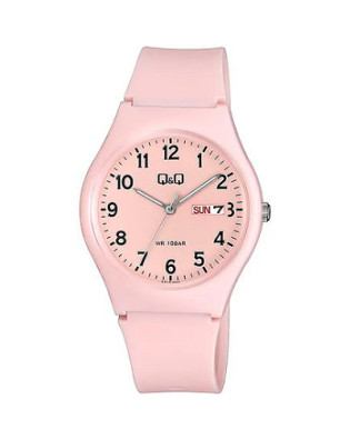 Дамски аналогов часовник в розово с цифри Q&Q - A212J005Y