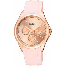 Дамски аналогов часовник в розово със силиконова каишка  Q&Q- C25A-003PY